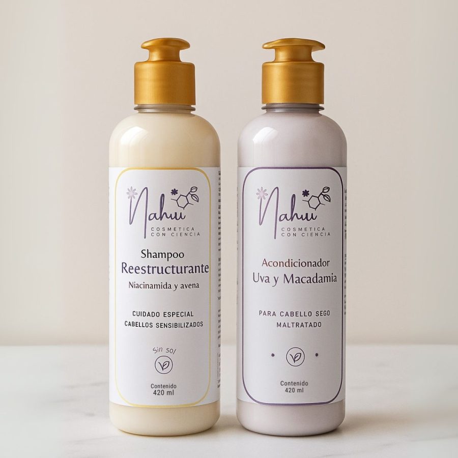 Duo reestructurante Niacinamida uva y macadamia