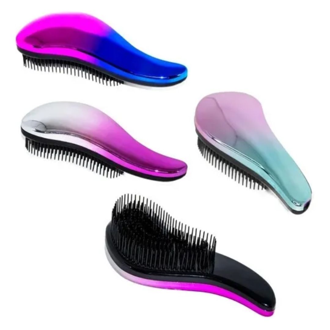 Cepillo desenredante metalizado